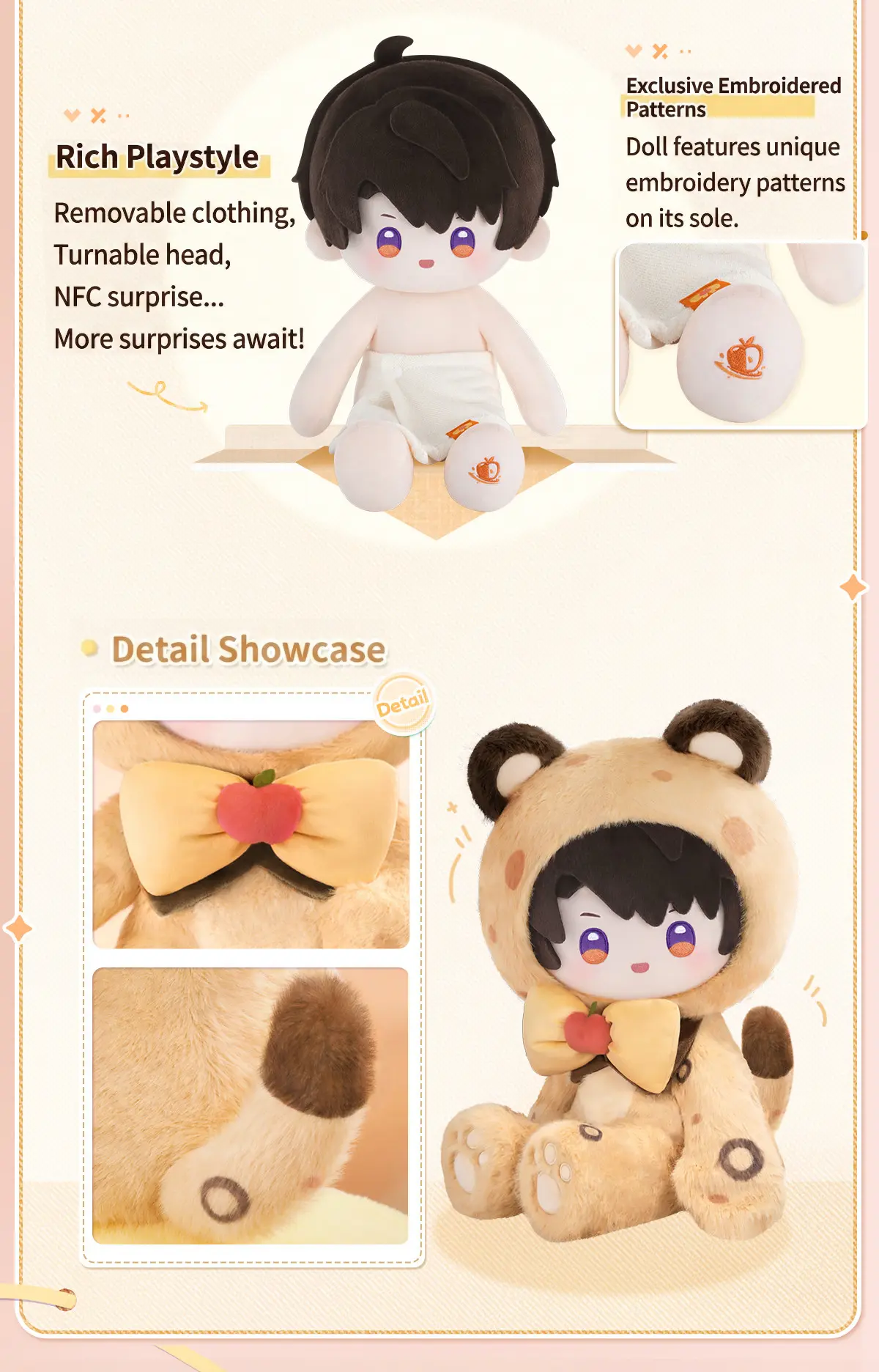 Caleb 40Cm Large Doll - Fluffy Party Love And Deepspace Caleb 40Cm Large Doll Fluffy Party Content 2