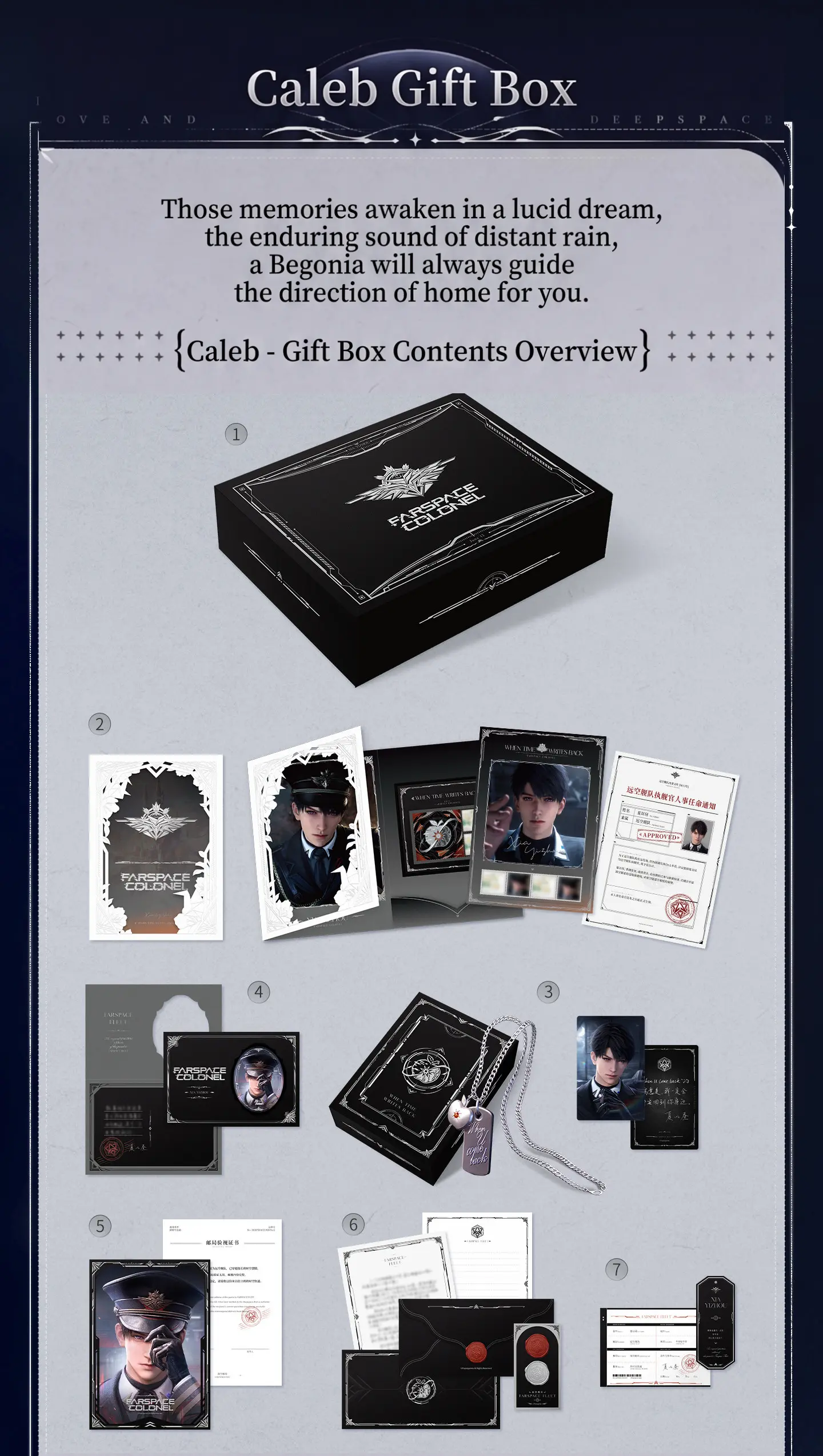 Caleb Giftbox - Reply From The Past Love And Deepspace Caleb Giftbox Reply From The Past Content 1