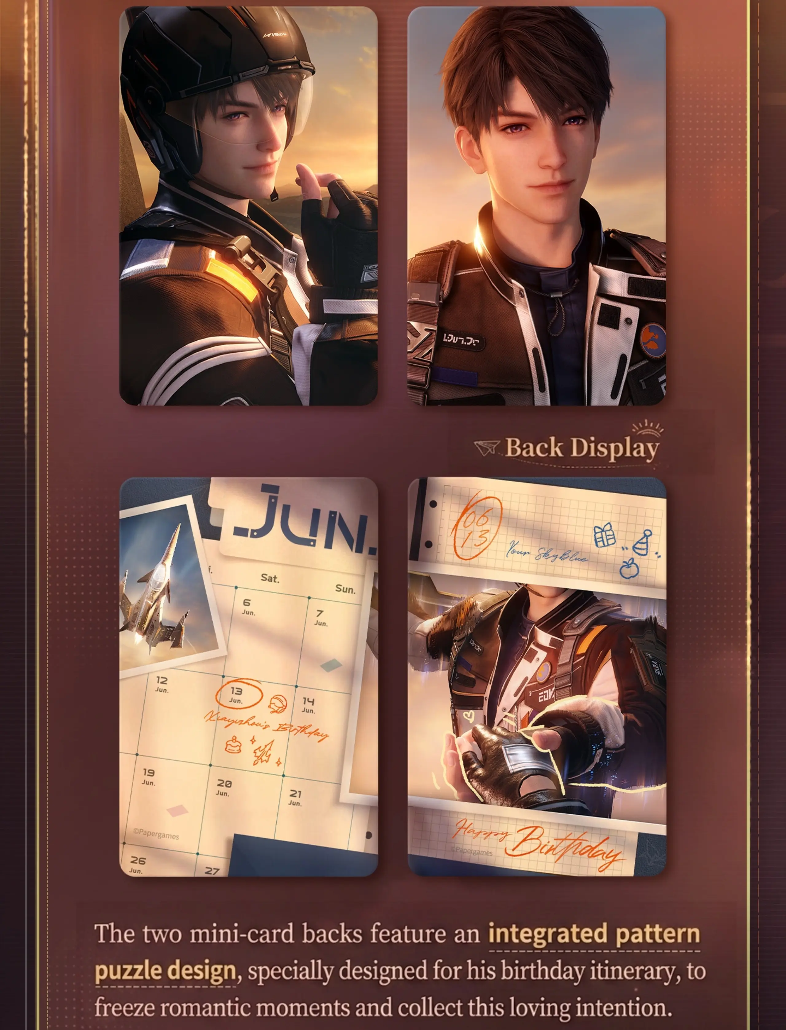 Caleb Mini Card - Your Skyblue Love And Deepspace Caleb Mini Card Your Skyblue Content 2