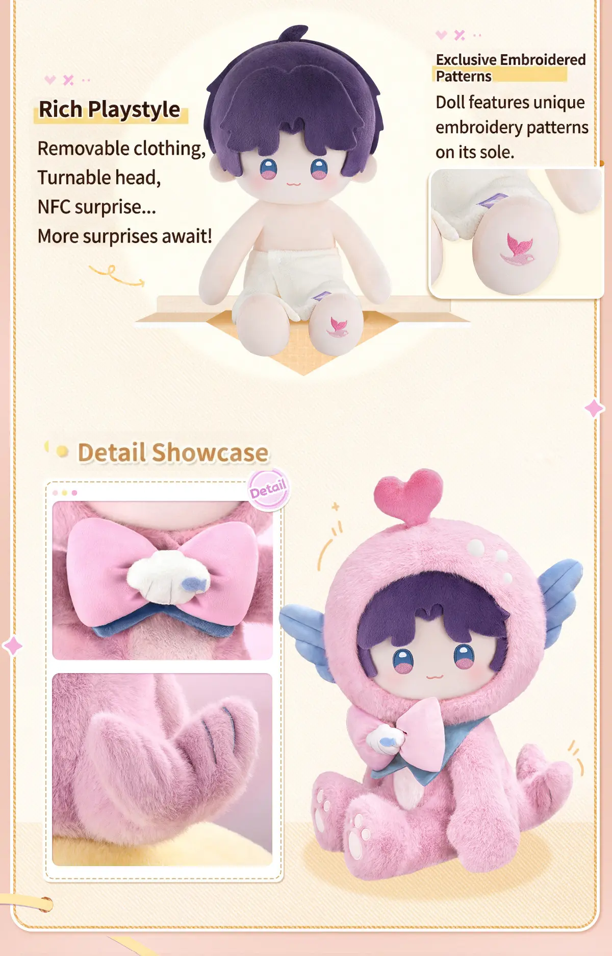 Rafayel 40Cm Large Doll - Fluffy Party Love And Deepspace Rafayel 40Cm Large Doll Fluffy Party Content 2