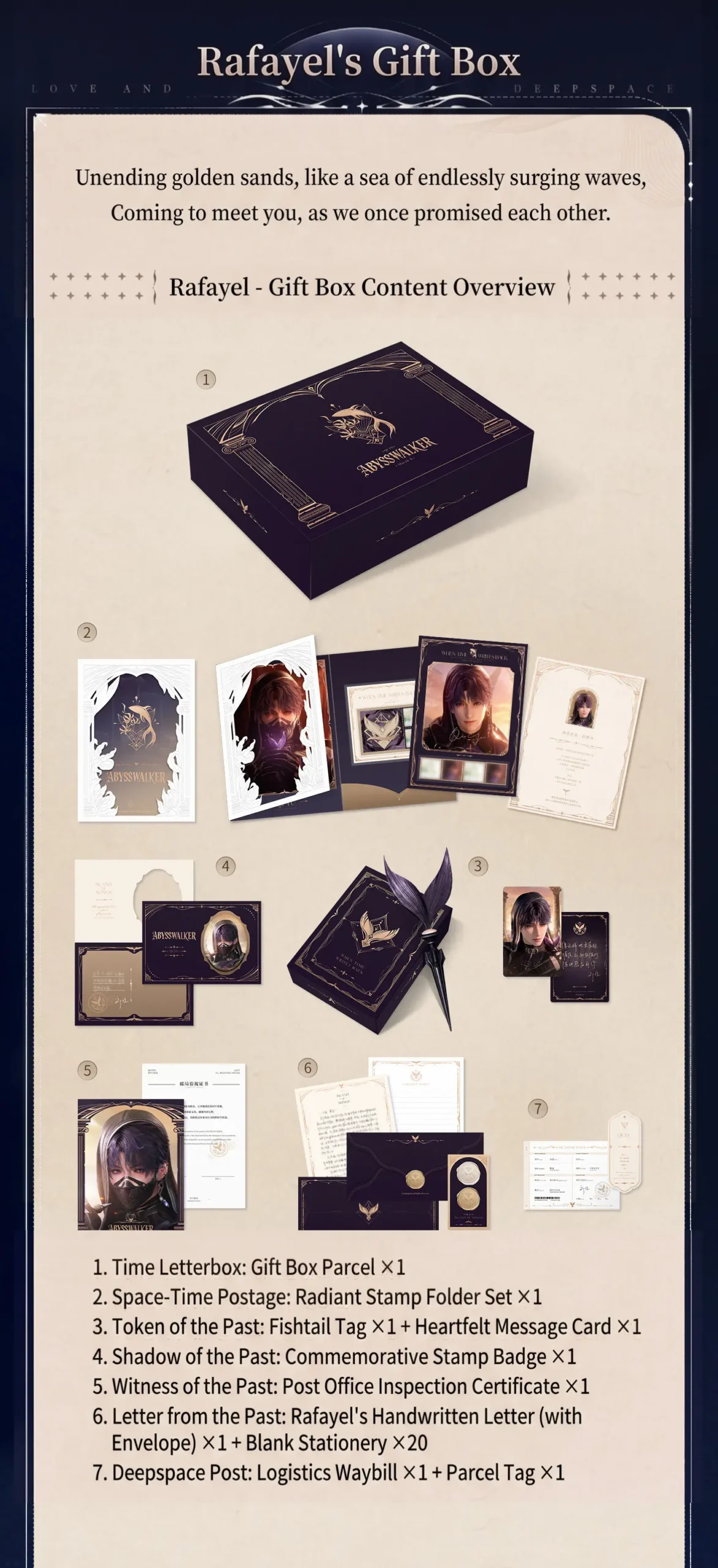 Rafayel Giftbox - Reply From The Past Love And Deepspace Rafayel Giftbox Reply From The Past Content 1 Scaled