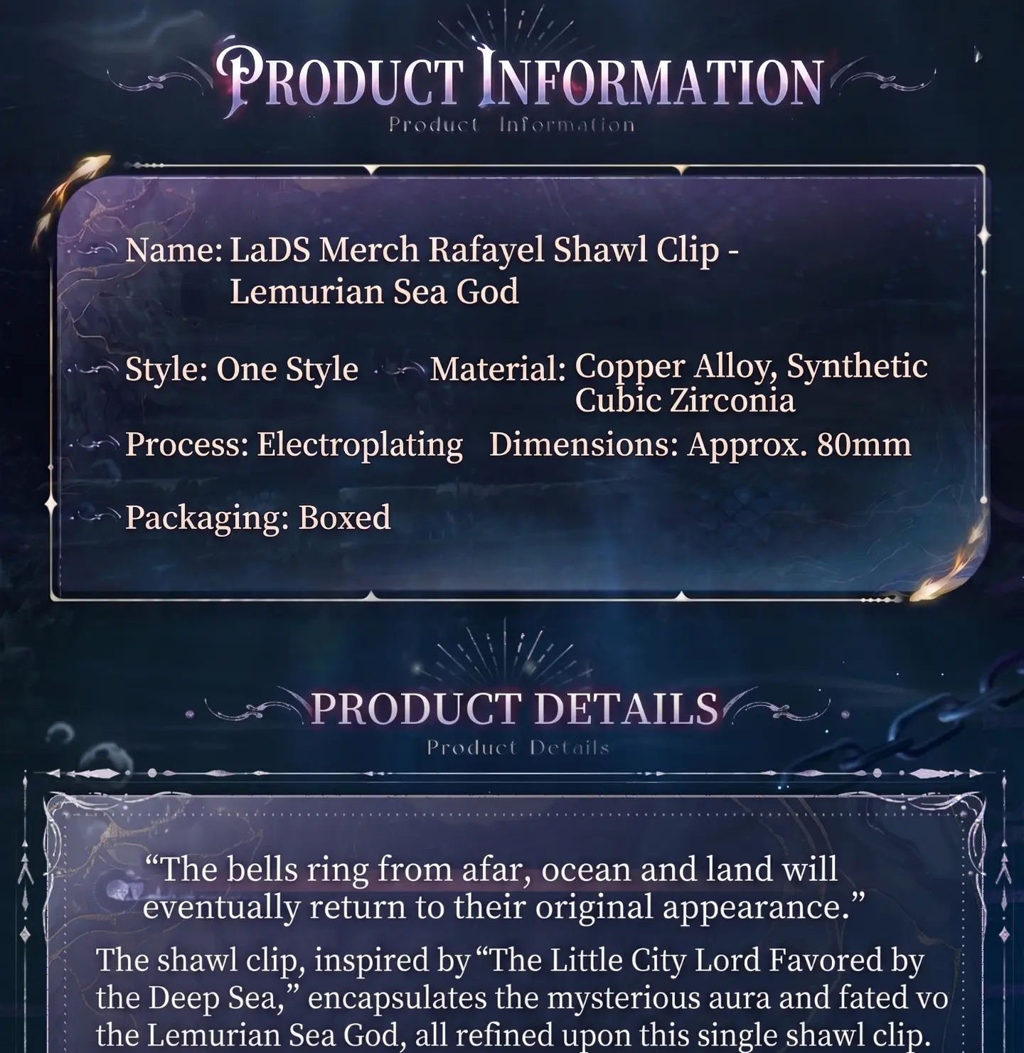 Rafayel Shawl Clip - Lemurian Sea God Love And Deepspace Rafayel Shawl Clip Lemurian Sea God Content 2