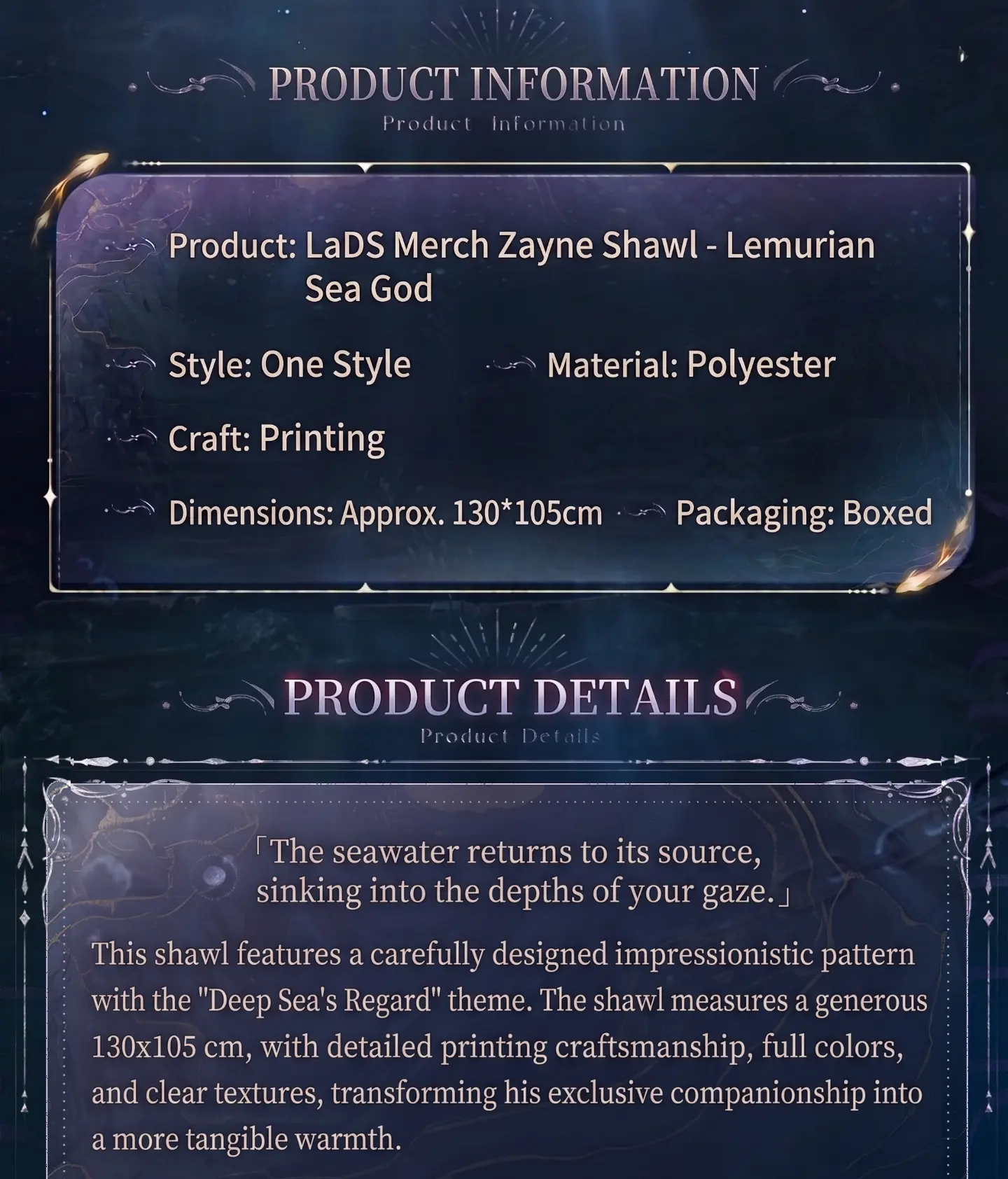 Rafayel Shawl - Lemurian Sea God Love And Deepspace Rafayel Shawl Lemurian Sea God Content 2