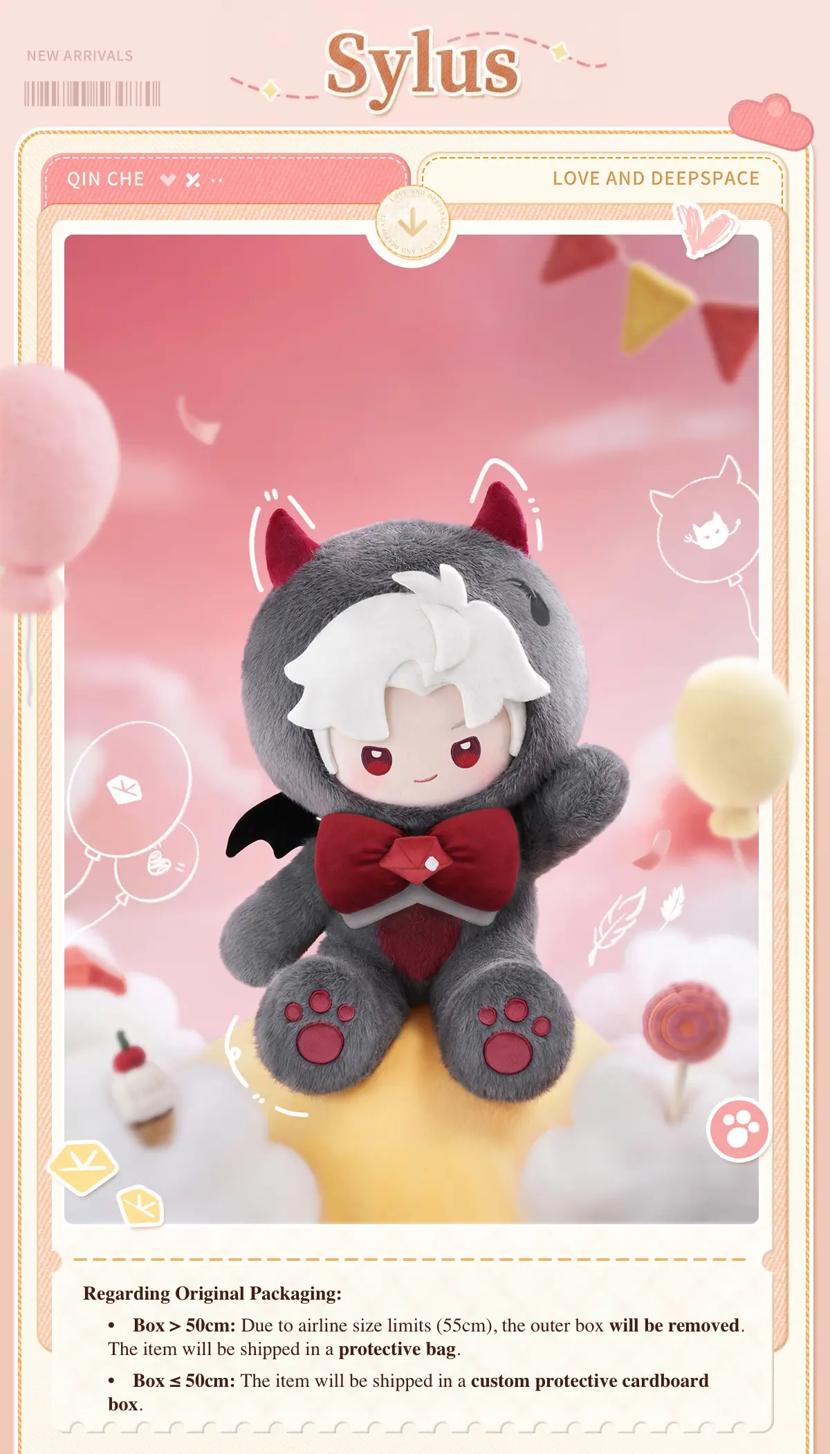 Sylus 40Cm Large Doll - Fluffy Party Love And Deepspace Sylus 40Cm Large Doll Fluffy Party Content 1