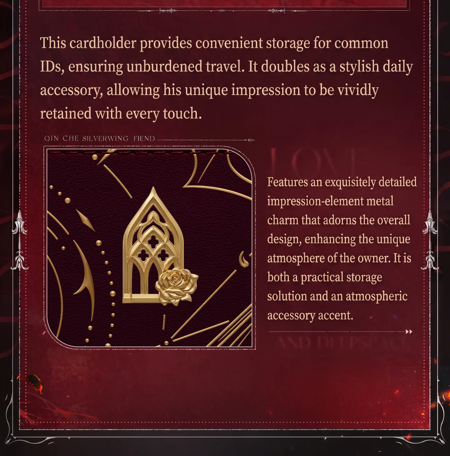 Sylus Card Holder - Silverwing Fiend Love And Deepspace Sylus Card Holder Silverwing Fiend Content 4