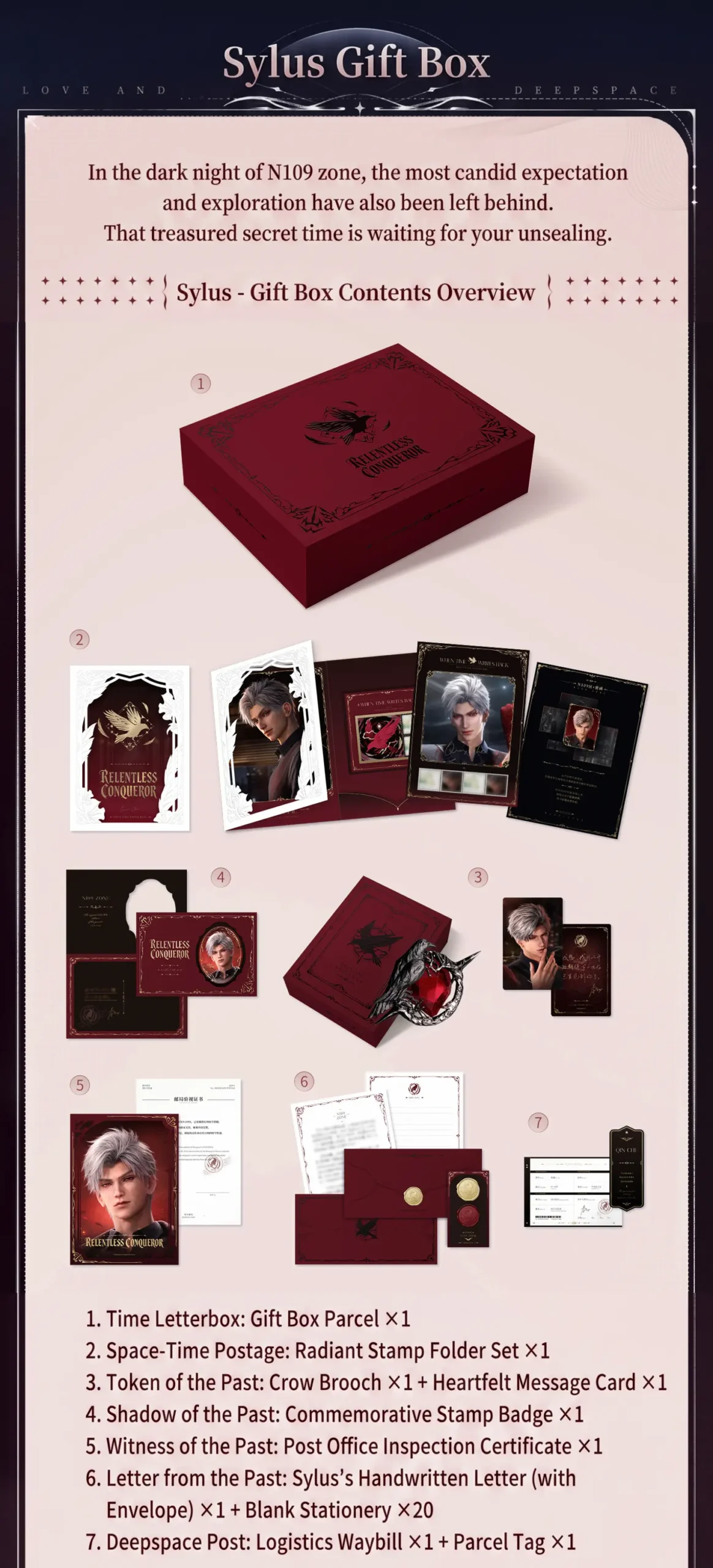 Sylus Giftbox - Reply From The Past Love And Deepspace Sylus Giftbox Reply From The Past Content 1 Scaled