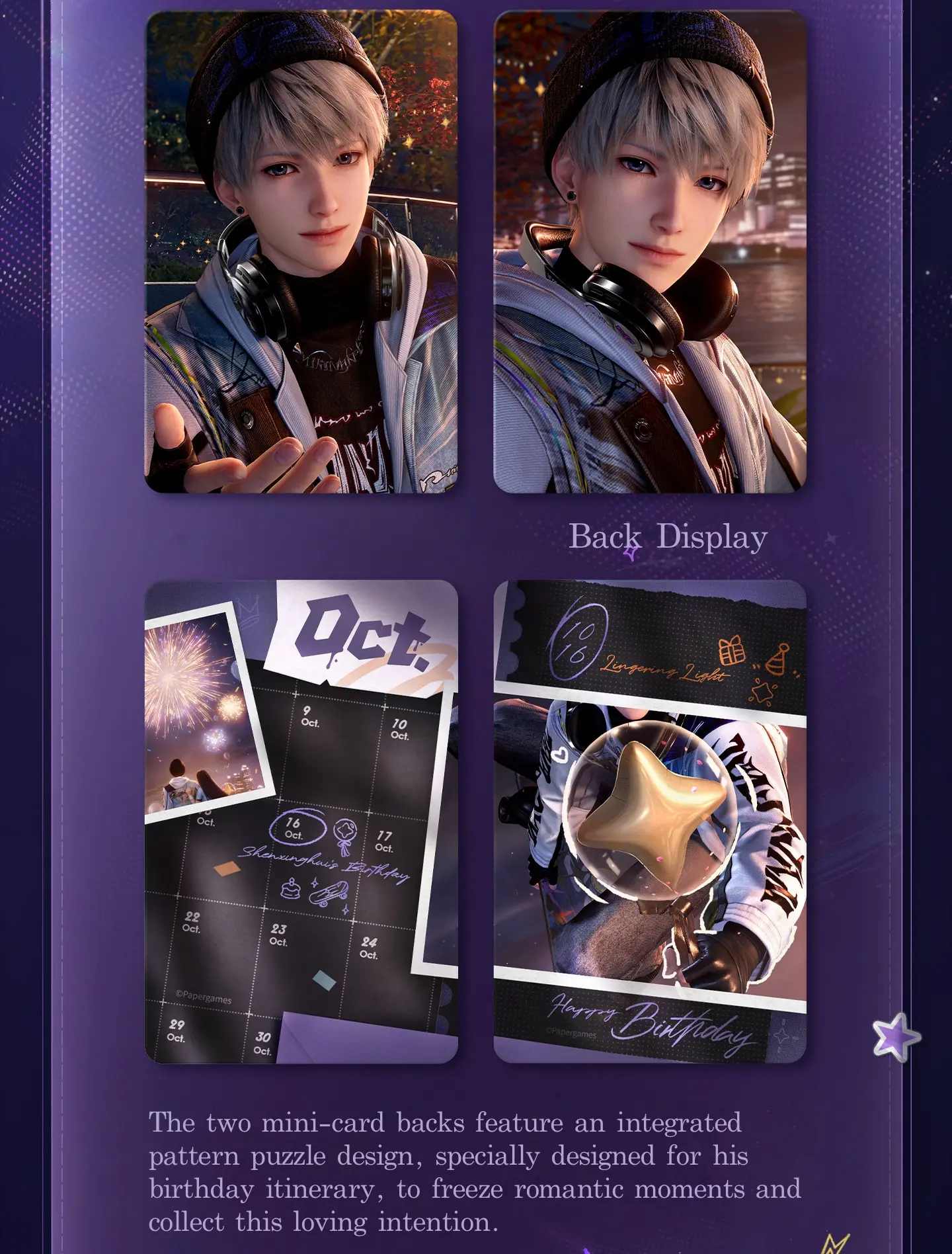 Xavier Mini Card - Lingering Light-2026 Love And Deepspace Xavier Mini Card Lingering Light 2026 Content 1