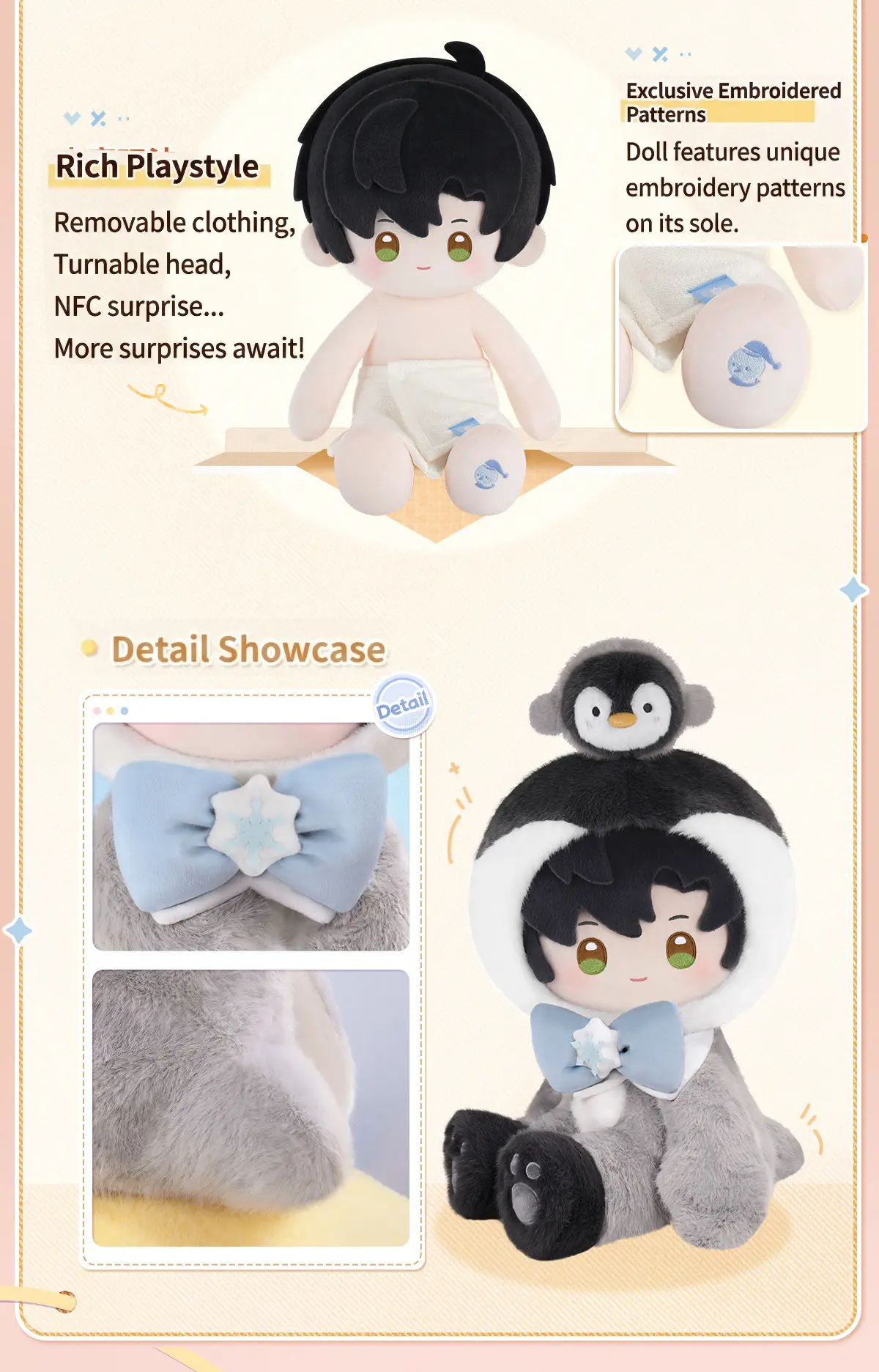 Zayne 40Cm Large Doll - Fluffy Party Love And Deepspace Zayne 40Cm Large Doll Fluffy Party Content 2