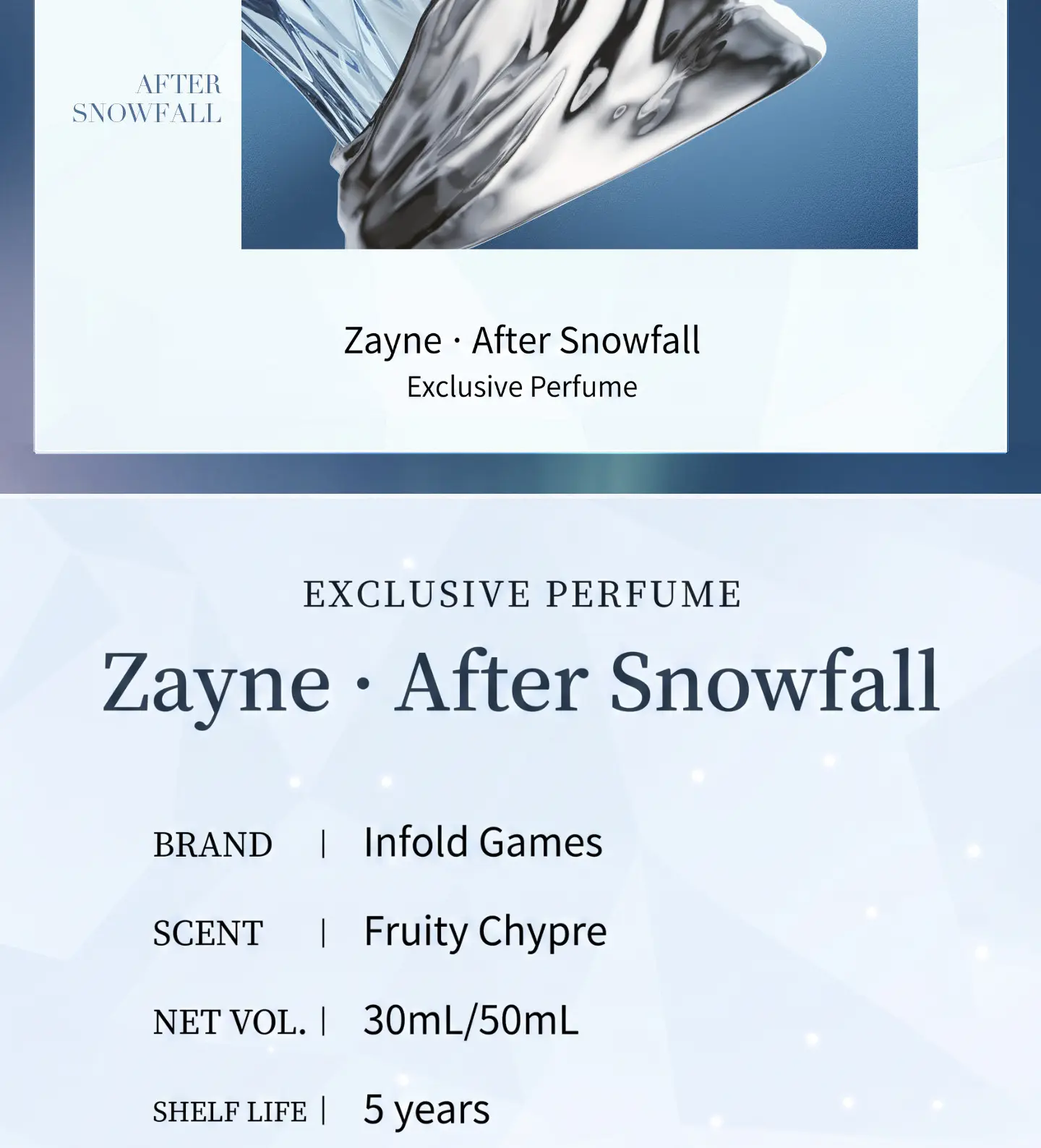 Zayne Perfume - After Snowfall Love And Deepspace Zayne Perfume After Snowfall Content 6