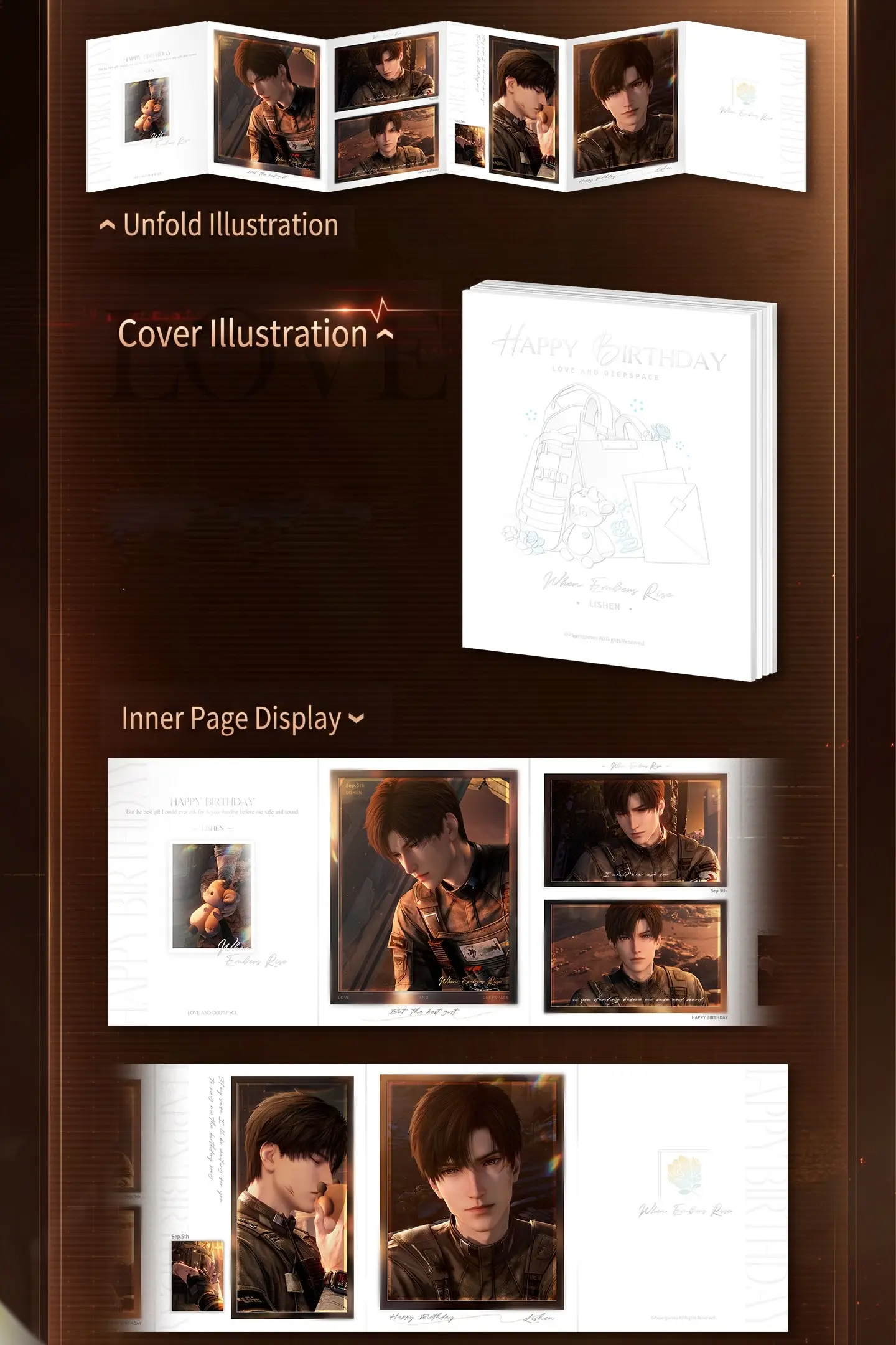 Zayne Photo Card Set - When Embers Rise-2026 Love And Deepspace Zayne Photo Card Set When Embers Rise 2026 Content 1