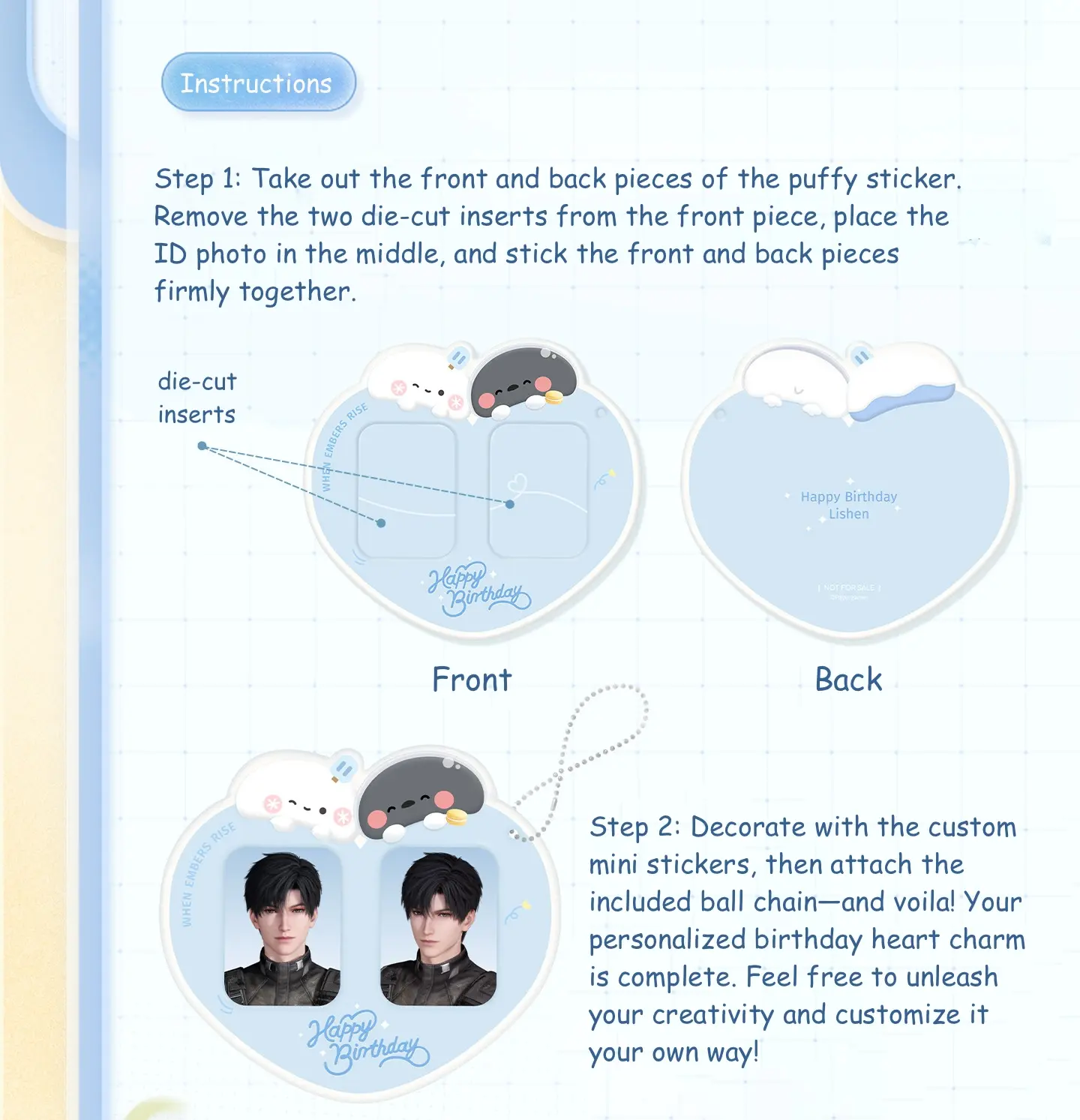 Zayne Photo Id Stickers - Zayne Birthday 2026 Love And Deepspace Zayne Photo Id Stickers Zayne Birthday 2026 Content 3