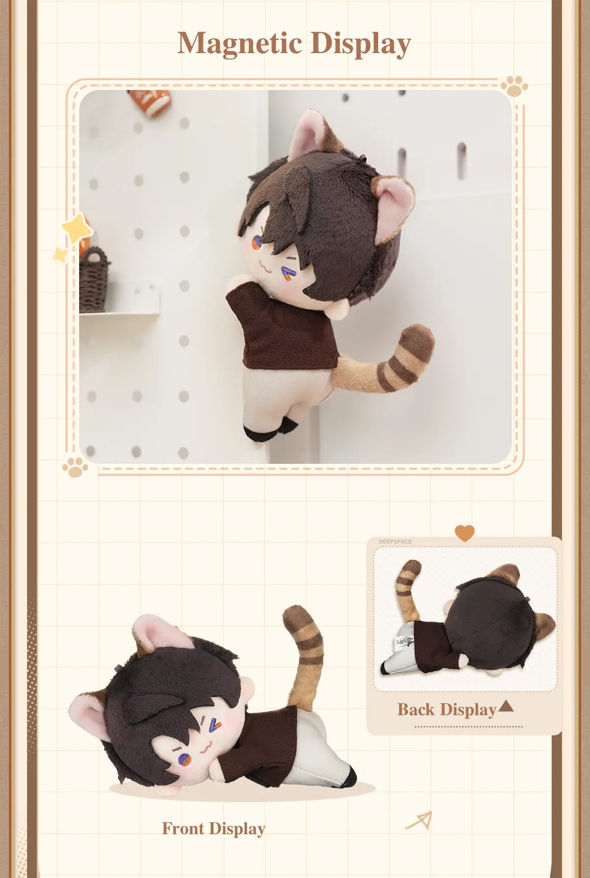 Caleb Magnetic Plush - 猫很想你 2 Caleb Magnetic Plush - 猫很想你 Love And Deepspace Caleb Magnetic Plush 猫很想你 Content 1