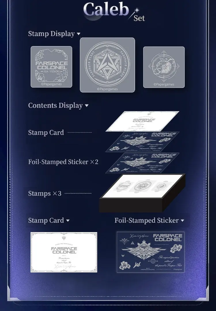 Caleb Stamp Set - Echoes Of The Past Love And Deepspace Caleb Stamp Set Echoes Of The Past Content 3