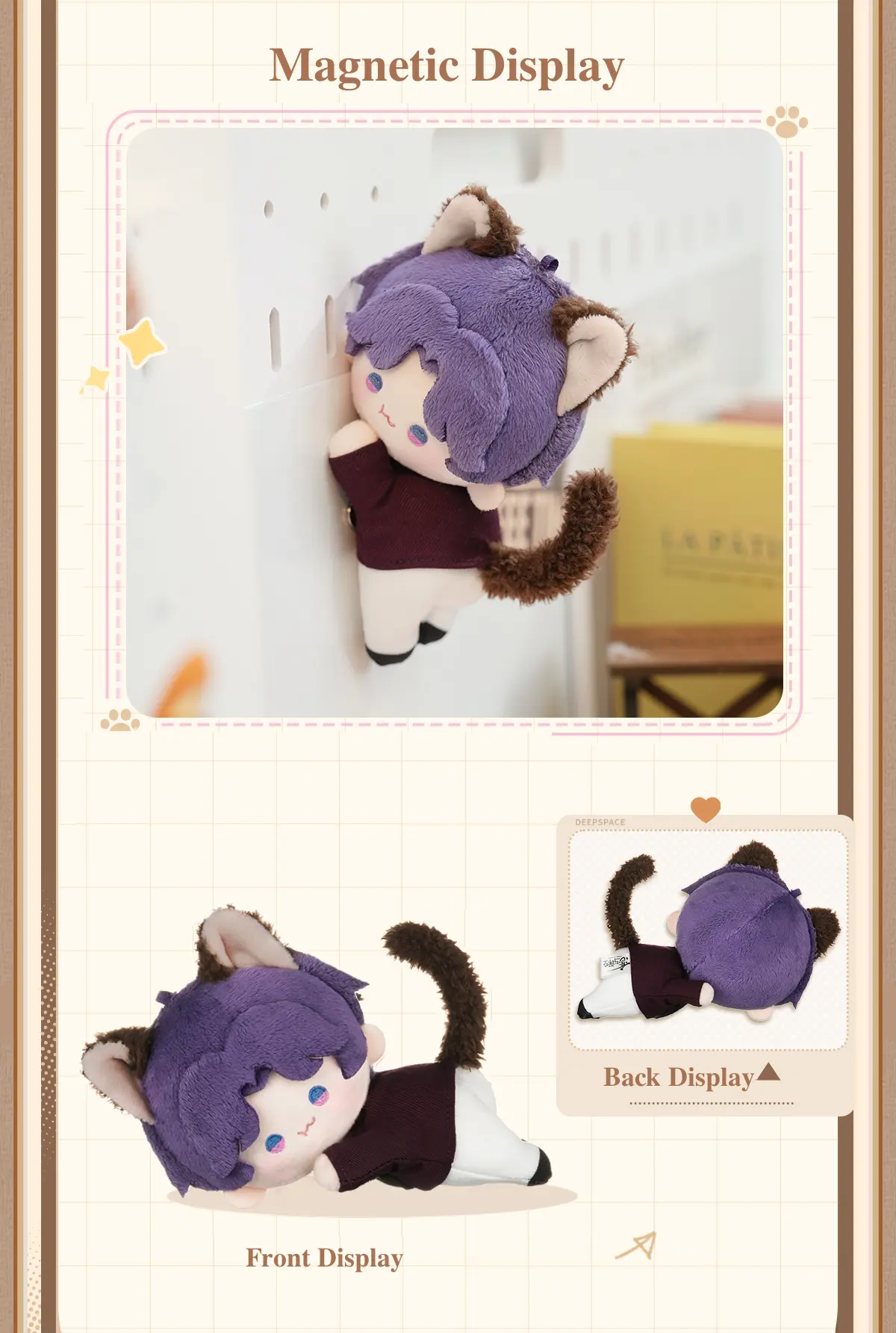 Rafayel Magnetic Plush - 猫很想你 2 Rafayel Magnetic Plush - 猫很想你 Love And Deepspace Rafayel Magnetic Plush 猫很想你 Content 1