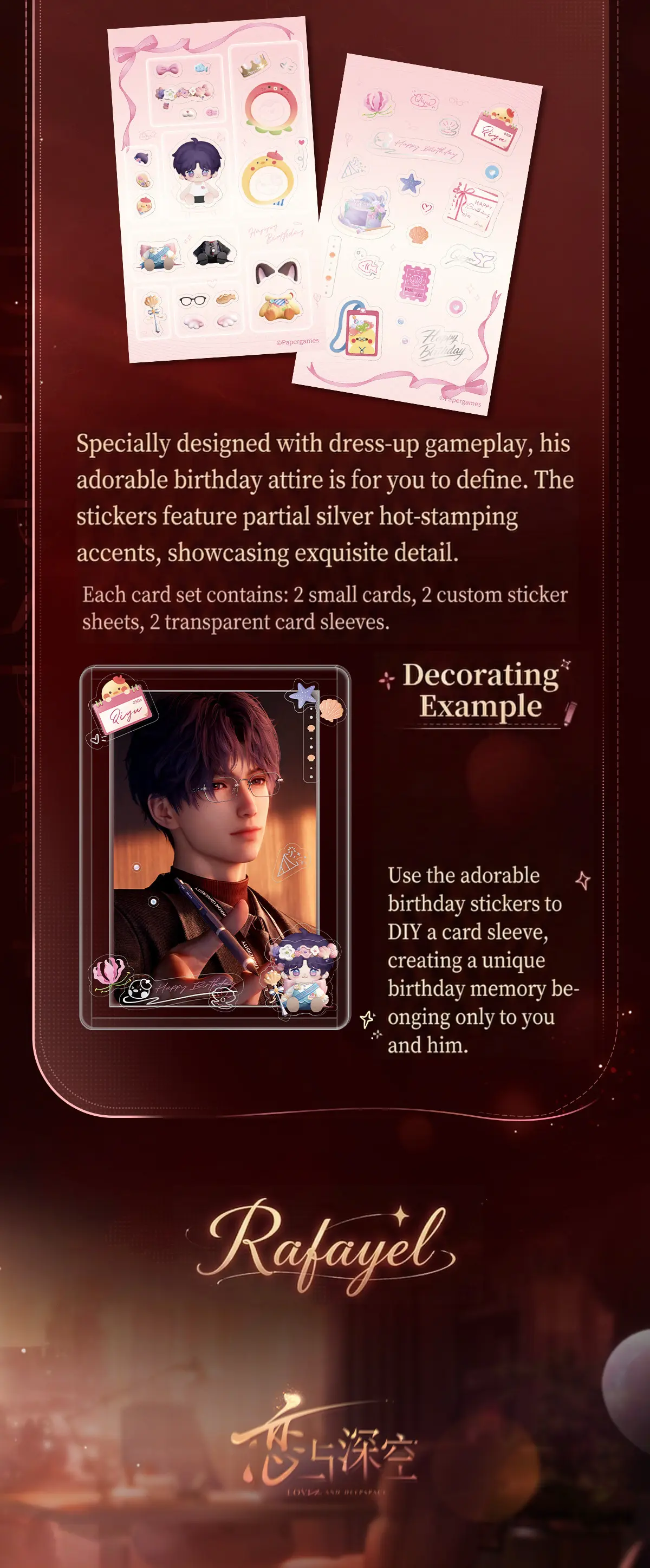 Rafayel Mini Card - Duskbright Steps Love And Deepspace Rafayel Mini Card Duskbright Steps Content 3