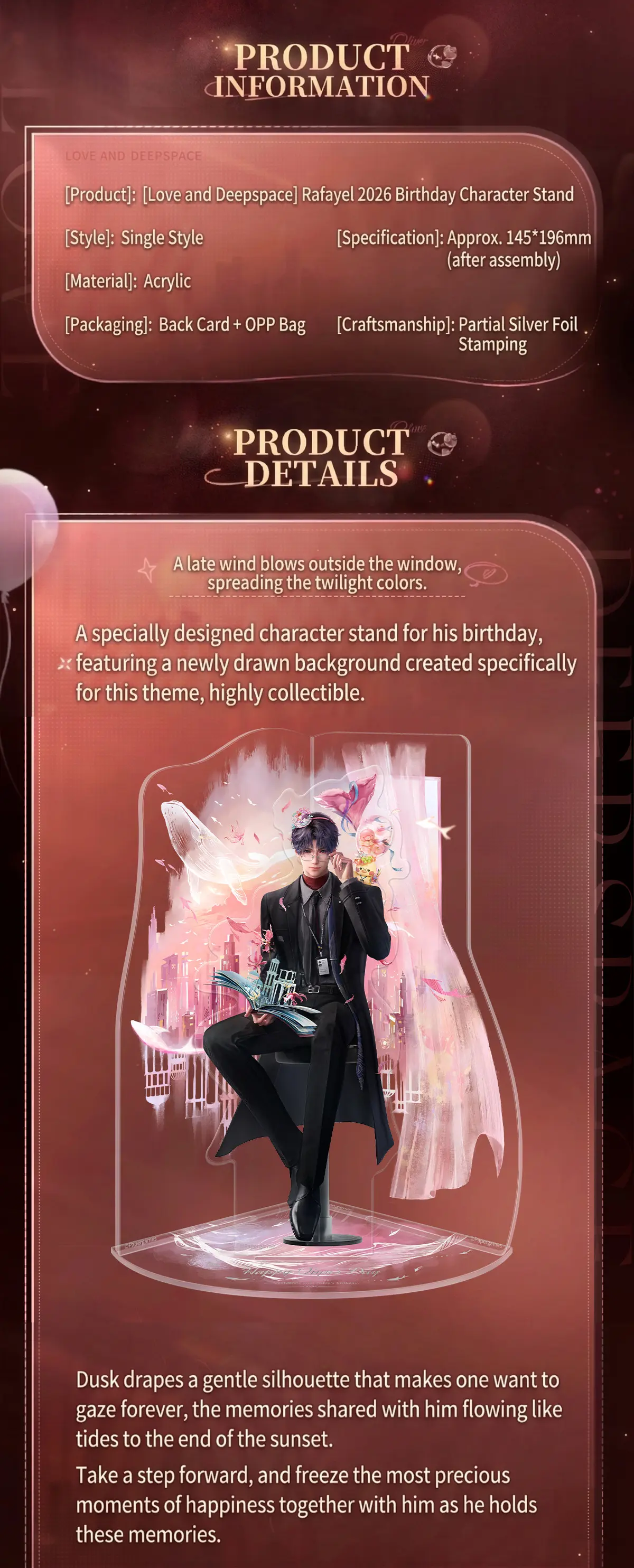 Rafayel Standee - Duskbright Steps Love And Deepspace Rafayel Standee Duskbright Steps Content 2