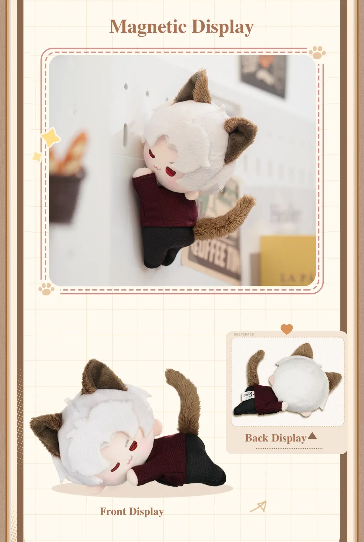 Sylus Magnetic Plush - 猫很想你 2 Sylus Magnetic Plush - 猫很想你 Love And Deepspace Sylus Magnetic Plush 猫很想你 Content 1