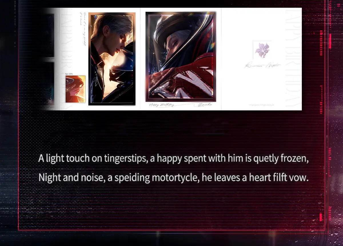 Sylus Photo Card Set - Rainlit Night Love And Deepspace Sylus Photo Card Set Rainlit Night Content 3