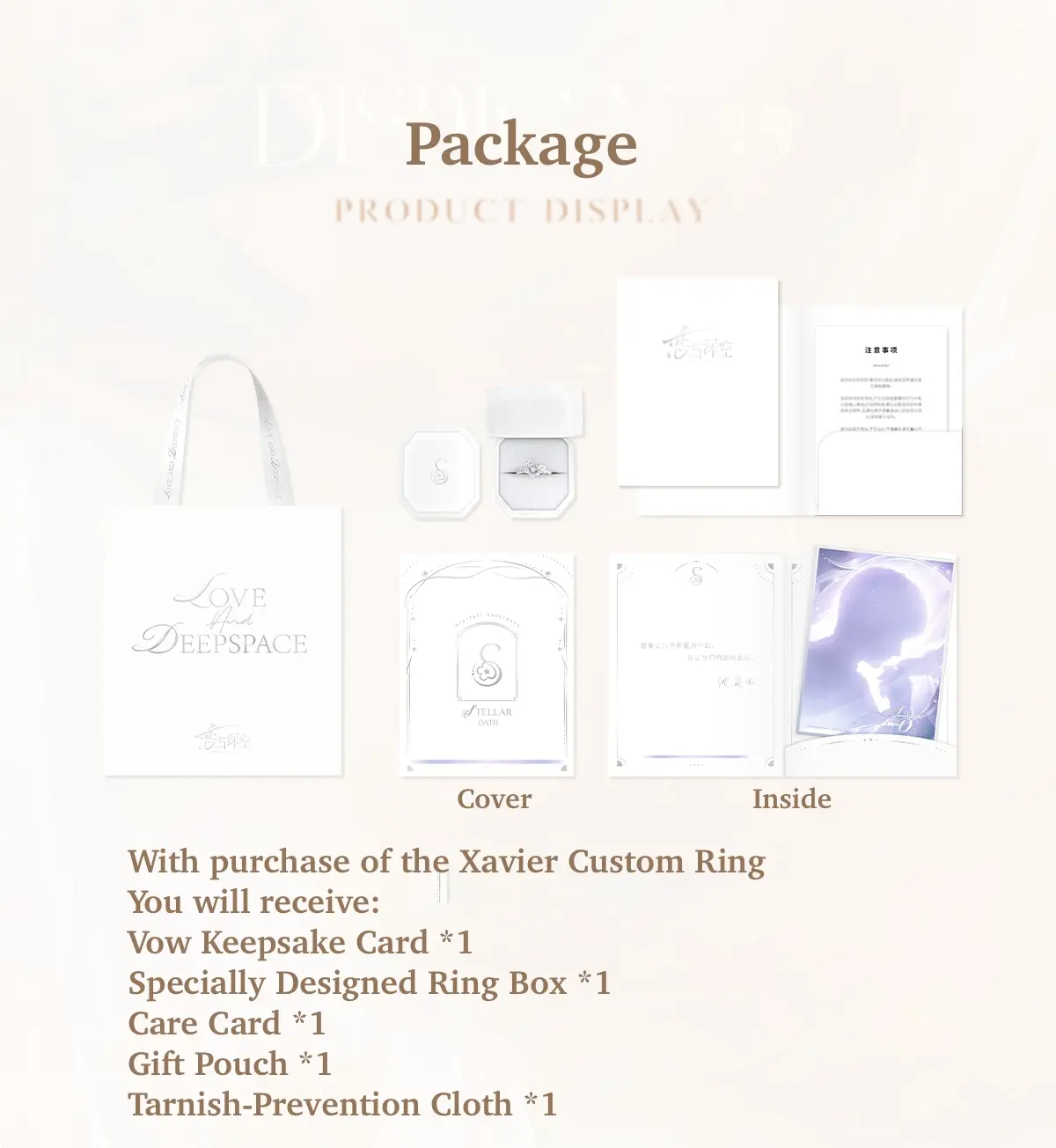 Xavier Custom Ring - Stellar Oath 7 Xavier Custom Ring - Stellar Oath Love And Deepspace Xavier Custom Ring Stellar Oath Content 3