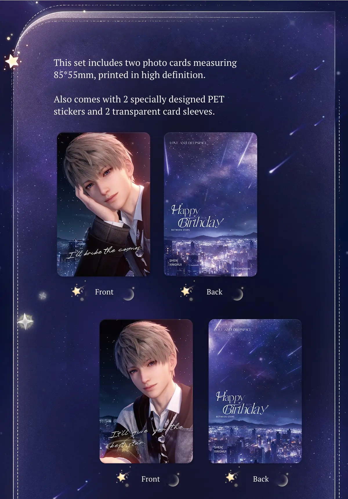 Xavier Mini Card - Xavier Birthday 2025 love and deepspace xavier mini card xavier birthday 2025 content 1