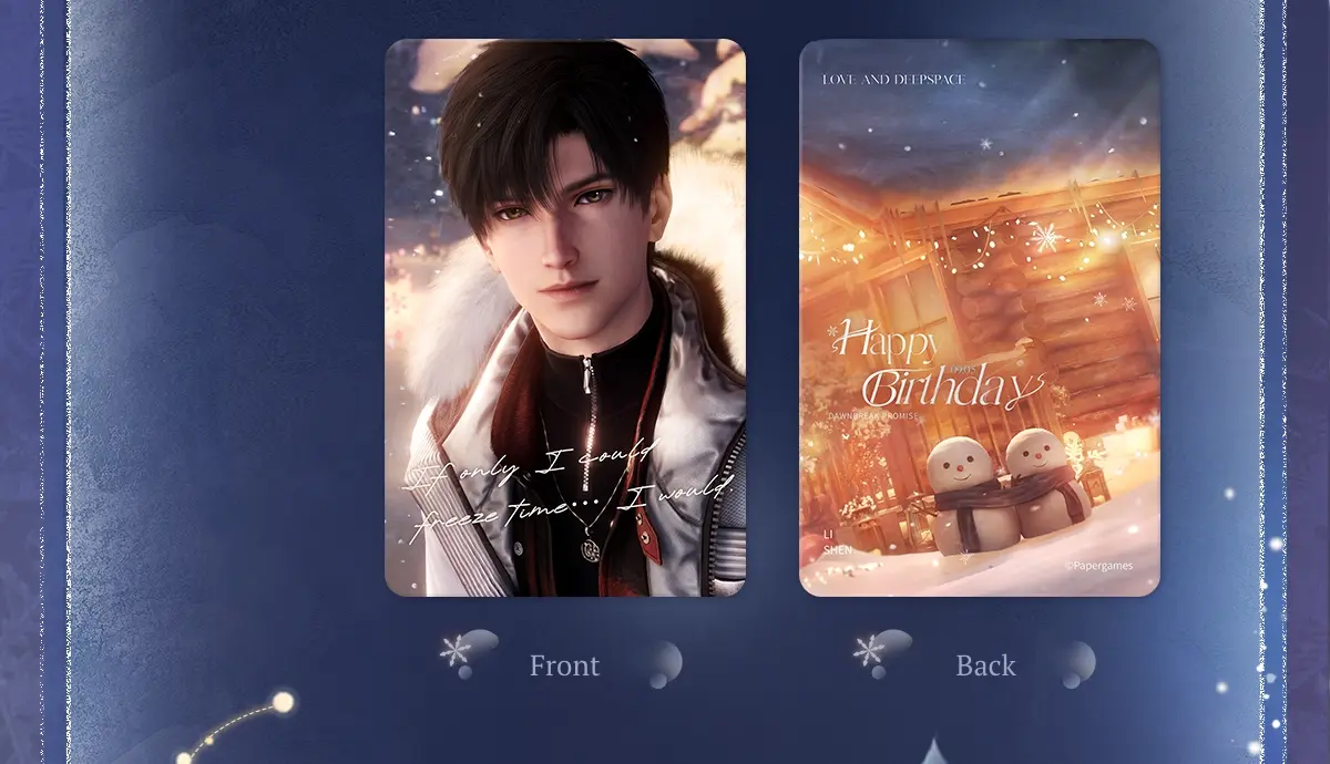Zayne Mini Card - Zayne Birthday 2025 Love And Deepspace Zayne Mini Card Zayne Birthday 2025 Content 2